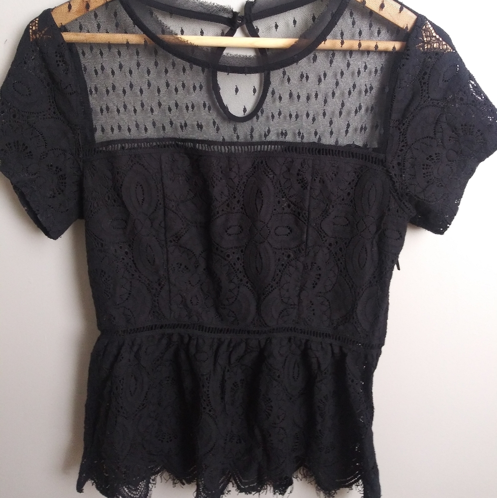 Black lace top